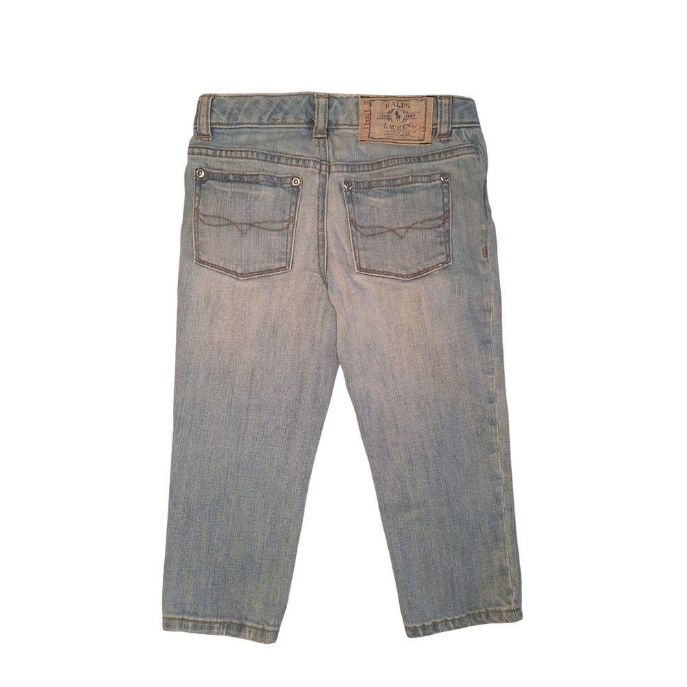 Ralph Lauren Kids Light Wash Skinny Jeans Adjustable Waist Denim Blue - Picture 2 of 7